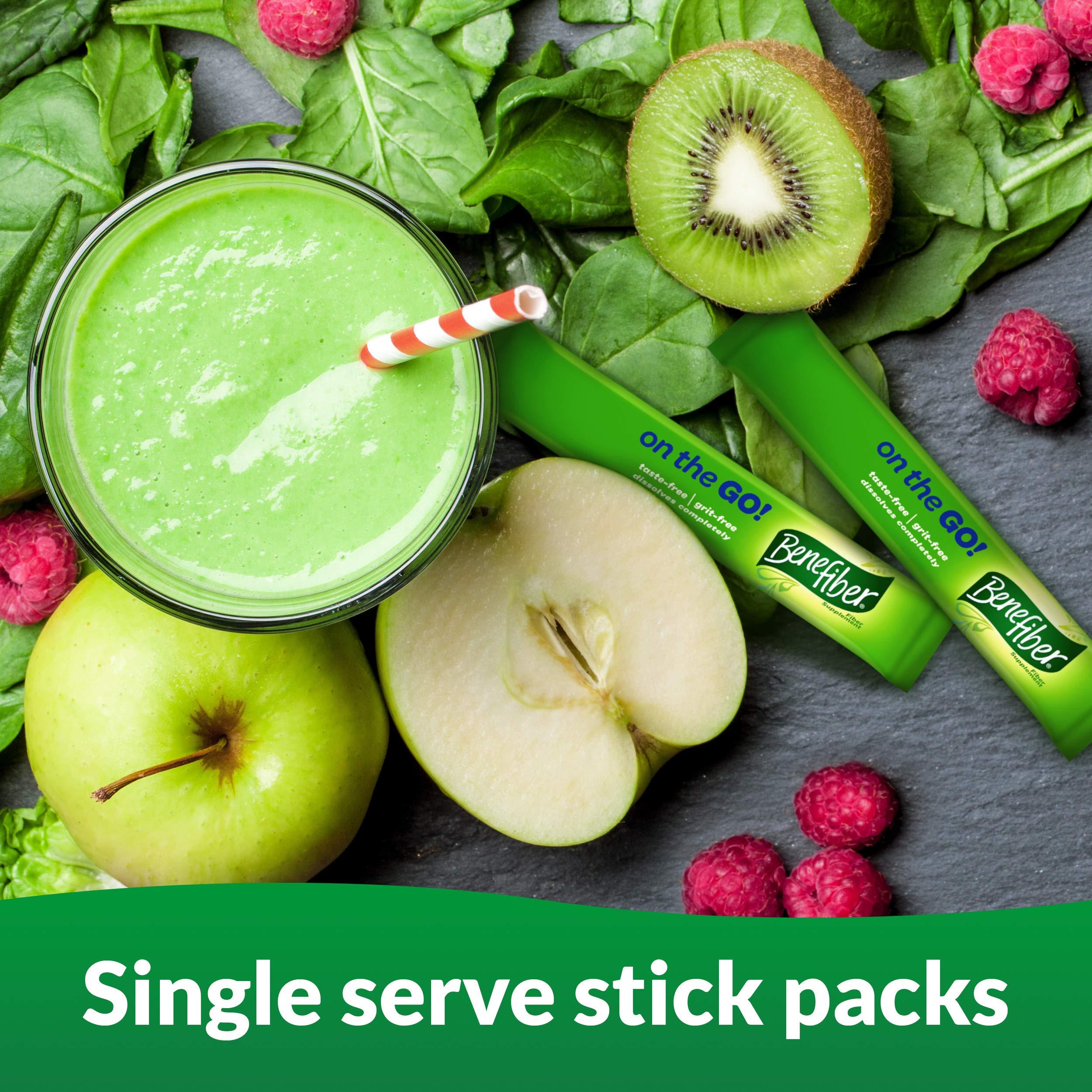 Benefiber Benefiber Daily Prebiotic Dietary Fiber Supplement Powder Stick Packs, 28 Sticks, 3.92 Ounces Each and Benefiber Daily Prebiotic Dietary Fiber Supplement Powder, 62 Servings / 8.7 Ounces