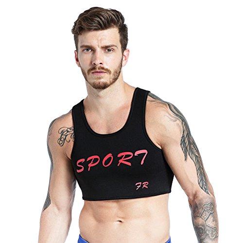 IYUNYI IYUNYI Men's Neoprene Brace Vest Chest Support Strap Protective Gear Fitness Sports Injury Prevention and Recovery (M)