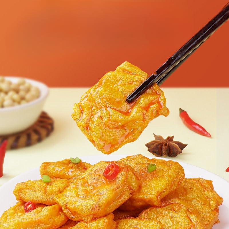 RETBST Chinese specialty spicy tofu,mixed flavor tofu,snack food,instant snacks, fresh tofu,side dishes,handmade food,Spicy spicy strip, vegetarian,Delicious snack gift (10 packs)