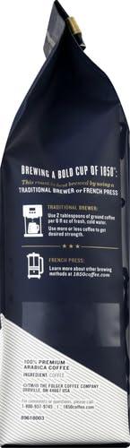 1850 1850 Black Gold Dark Roast Ground Coffee, 12 oz