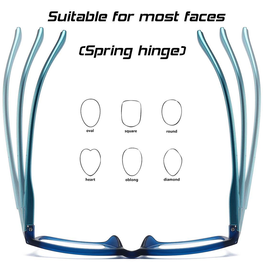 RaoOG RaoOG Reading Glasses Men Women Blue Light Blocking - 2 Pack Anti-blue Readers for Women UV Protection Eyeglass +2.0