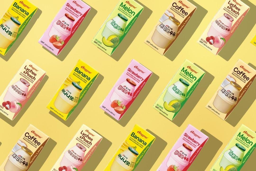 Binggrae Binggrae Banana Flavored Milk [Koreas No 1 Classic & Original Banana Milk] - Sweet, Smooth & Creamy Texture (Pack of 6)