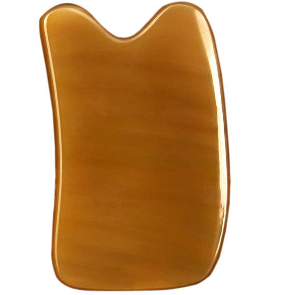 ZHAO SHOP Natural Horn Scraping Board Gua Sha Massager for Body Facial Care Trigger Point Massage Tool