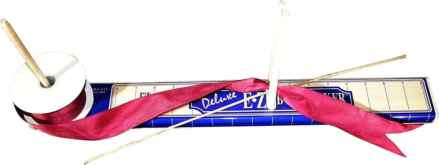 E-Z Bowz Deluxe EZ BowMaker - Bow Making Tool - Crafting Bowmaker - Professional Designer Bow Maker - DIY Wreath Bows, Hair Bows, And More