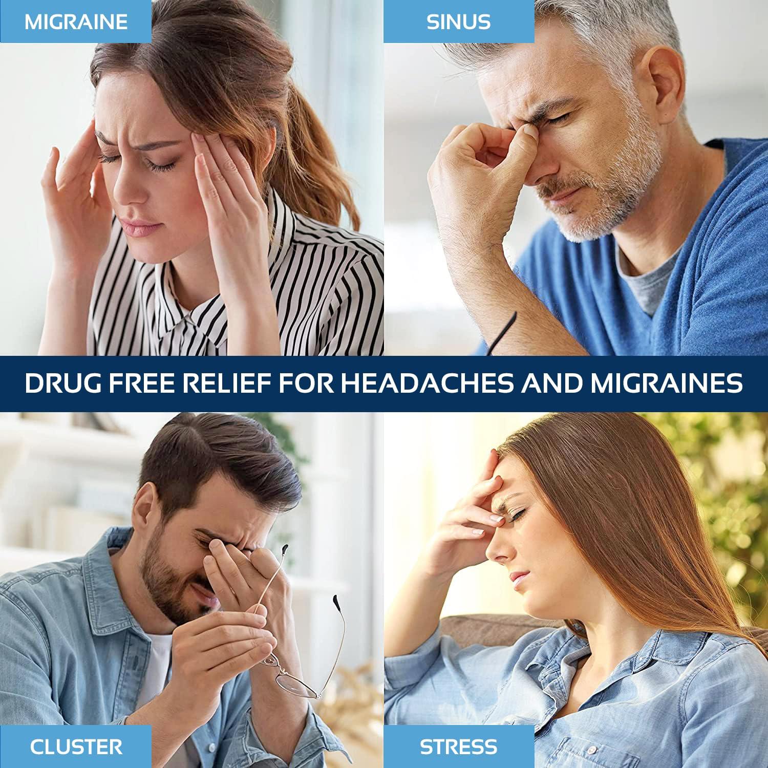 AllSett Health Migraine Relief Cap Ice Head Wrap Headache and Migraine Hat | Headache Relief with Hot/Cold Gel Head Ice Pack with Face and Eye Headache Mask Compress Black - FSA HSA Eligible Items