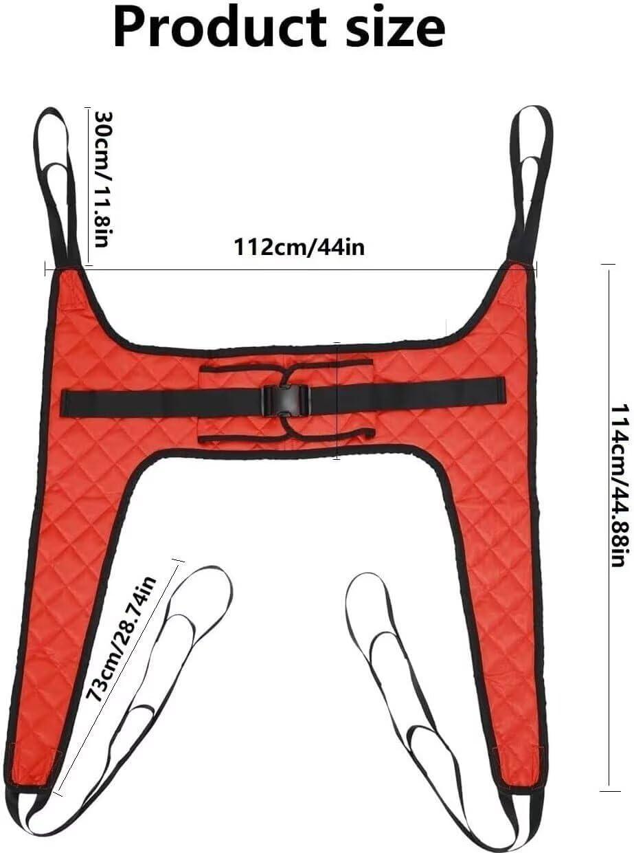 FSUHHIAD Fushida Hoyer Lift Sling,Commode Patient Lift Slings Medical Transfer Sling for Patients Shower Bath,Large Toileting Sling,Lift Sling for Elderly Bariatric,Divided U Slings Fit Invacare/Hoyer Lift,XL