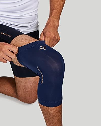 Tommie Copper Tommie Copper Core Compression Knee Sleeve, Unisex, Men & Women | 4D Stretch, Breathable Support for Muscle & Joint Stability - Dark Navy - X-Large
