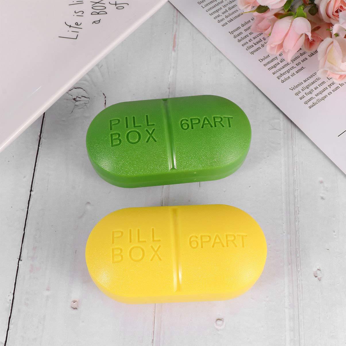 DOITOOL 2pcs Box Medicine Storage Case Pill Case Capsule Container