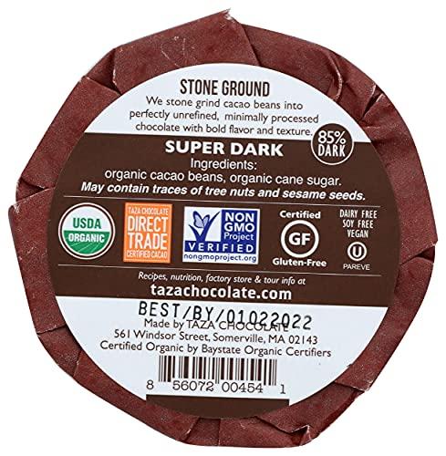 Taza Chocolate Taza Organic Chocolate Mexicano Super Dark Disc 85% Dark, 2.7 oz