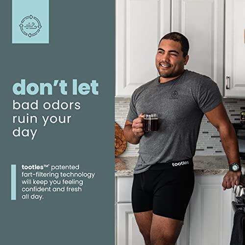 Stitches Medical Fart Filtering Underwear by TOOTLES - Mens Briefs with 100% Activated Charcoal Underwear Liners - Neutralizes & Eliminates Flatulence Odor - 95% Cotton, 5% Spandex