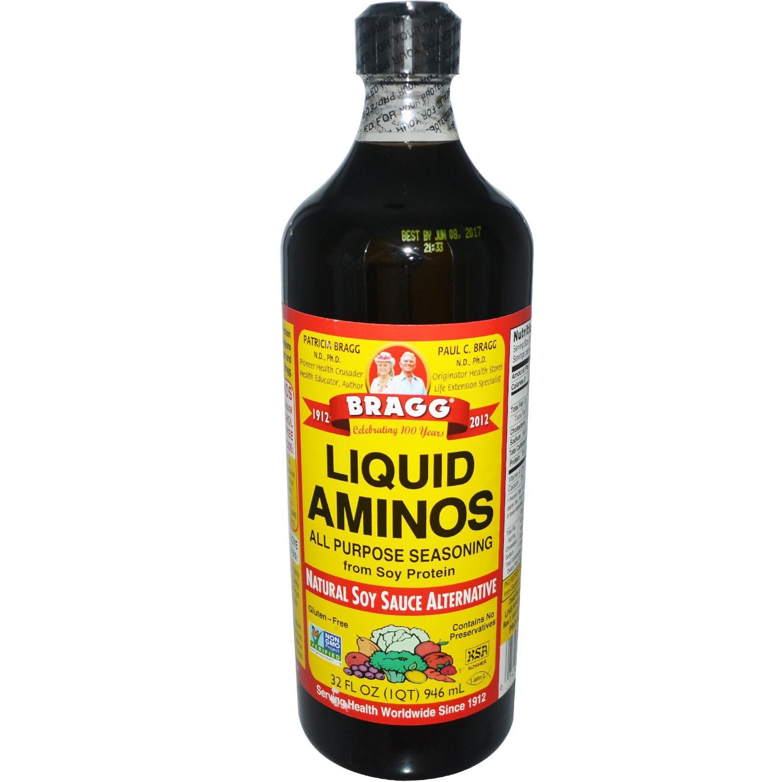 Bragg Bragg Liquid Aminos, Natural Soy Sauce Alternative, 32-Ounce Bottle , (Pack of 3)