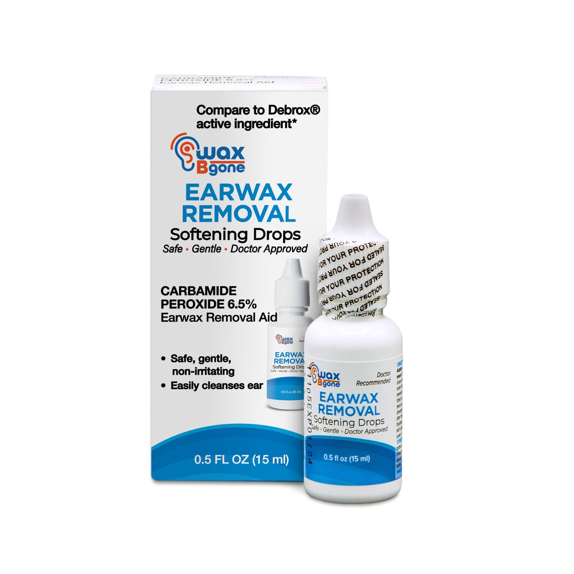 waxBgone WaxBgone Ear Wax Removal Drops - Dissolves Ear Wax with Gentle Foaming Action - Safe and Effective Wax Softening Ear Drops - Aids Irrigation of Clogged Ears for Adults and Kids - 0.5 Fl. Oz.Bottle