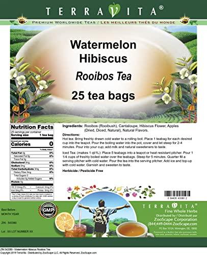TerraVita Watermelon Hibiscus Rooibos Tea (25 tea bags, ZIN: 543380)