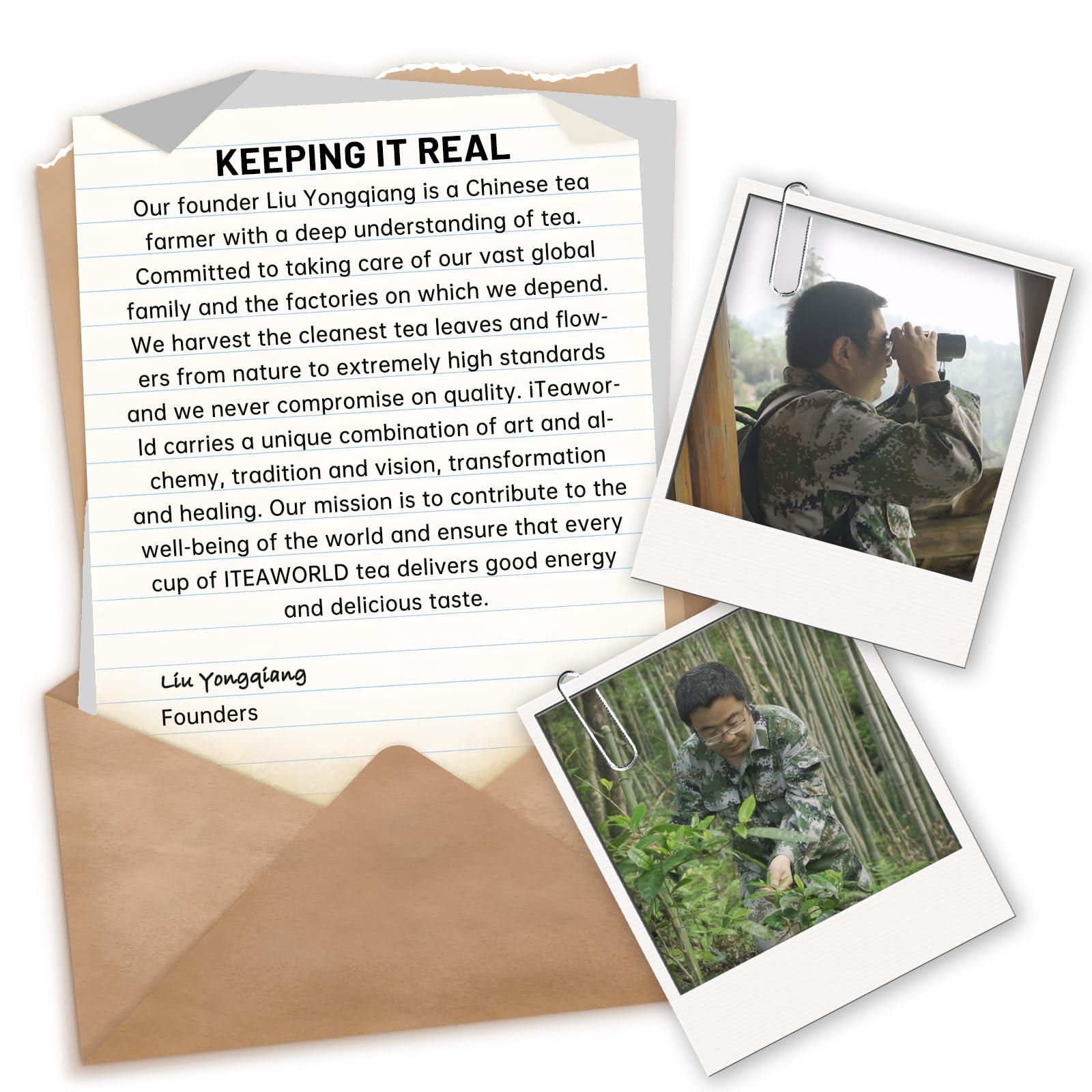 ITEAWORLD iTeaworld Oolong Tea Set 4 Flavors, Oolong Tea Sampler Loose Leaf, Flowery Aroma, No Sweetener, High to Low Caffeine, Up to 112 Cups, Whole Leaf