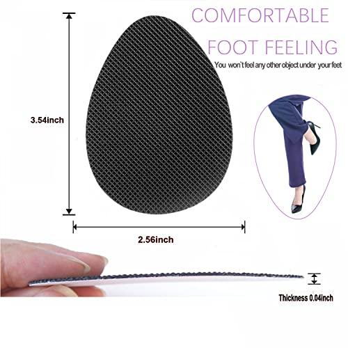 Feeke Non Slip Shoes Pads Self-Adhesive Shoe Grips Rubber Anti-Slip Shoe Grips Sole Stick Protector (Black-5Pairs)