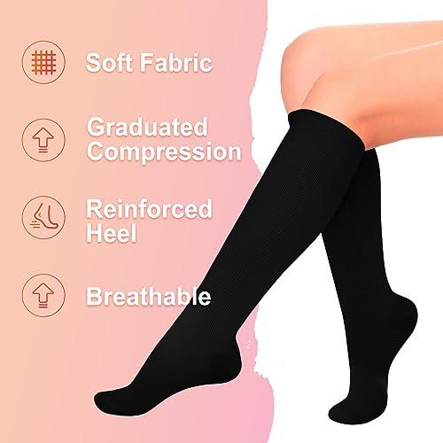 Iseasoo Iseasoo 4 Pairs Compression Socks for Women Men Circulation-Best Support for Nurses,Running,Athletic,Travel S-M