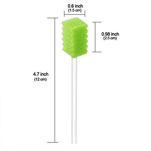 ZIZNBA (50 Pack) Disposable Oral Swabs, Sterile Dental Sponge Swabsticks Unflavored for Mouth & Gum Cleaning