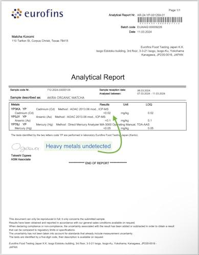 Matcha Konomi Akira Matcha - Organic Premium Japanese Matcha Green Tea Powder - First Harvest - Zero Sugar - USDA and JAS Certified 454g (16oz) Bag