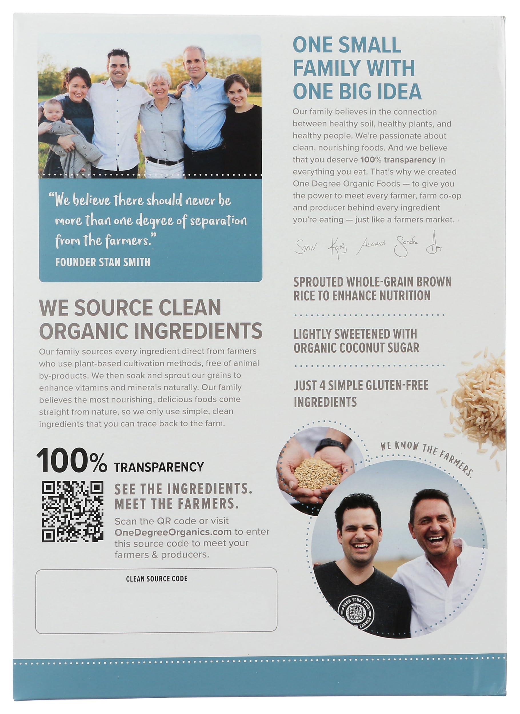 One Degree Organic Foods One° Cereal Rice Crisp Brown, 8 Oz