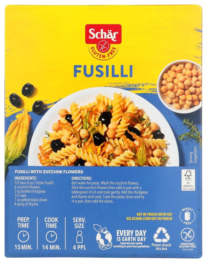 Schar Schar Naturally Gluten-Free Fusilli, 12-Ounce Boxes (Pack of 5)