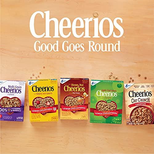 Cheerios Multi Grain Cheerios, Multigrain Breakfast Cereal, Gluten Free, 18 oz (Pack of 8)
