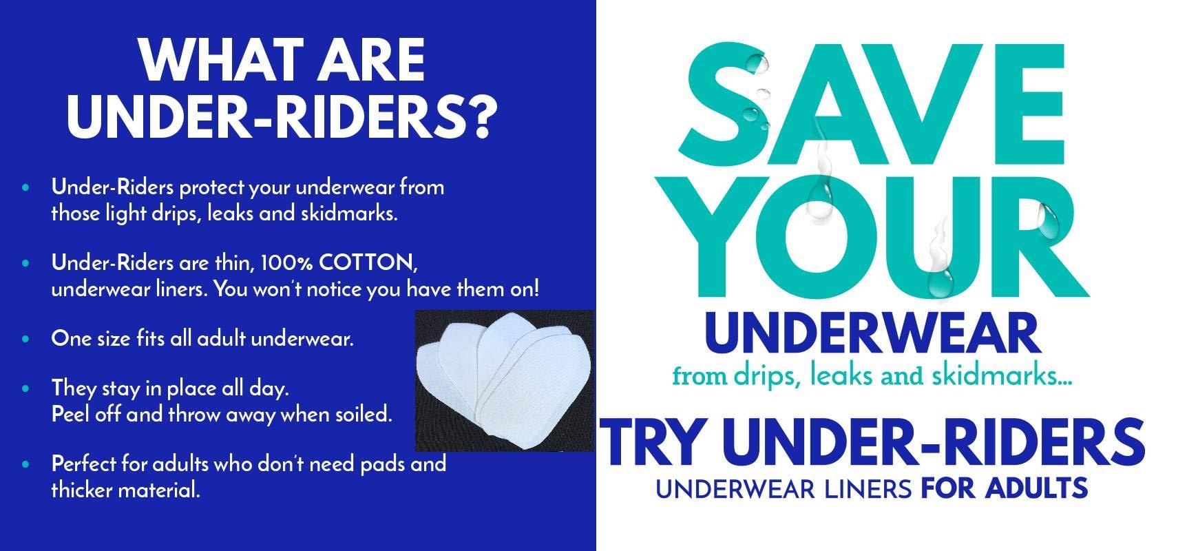 UNDER-RIDERS SKIDDIES UNDER RIDERS - Adult Size 30 Pack