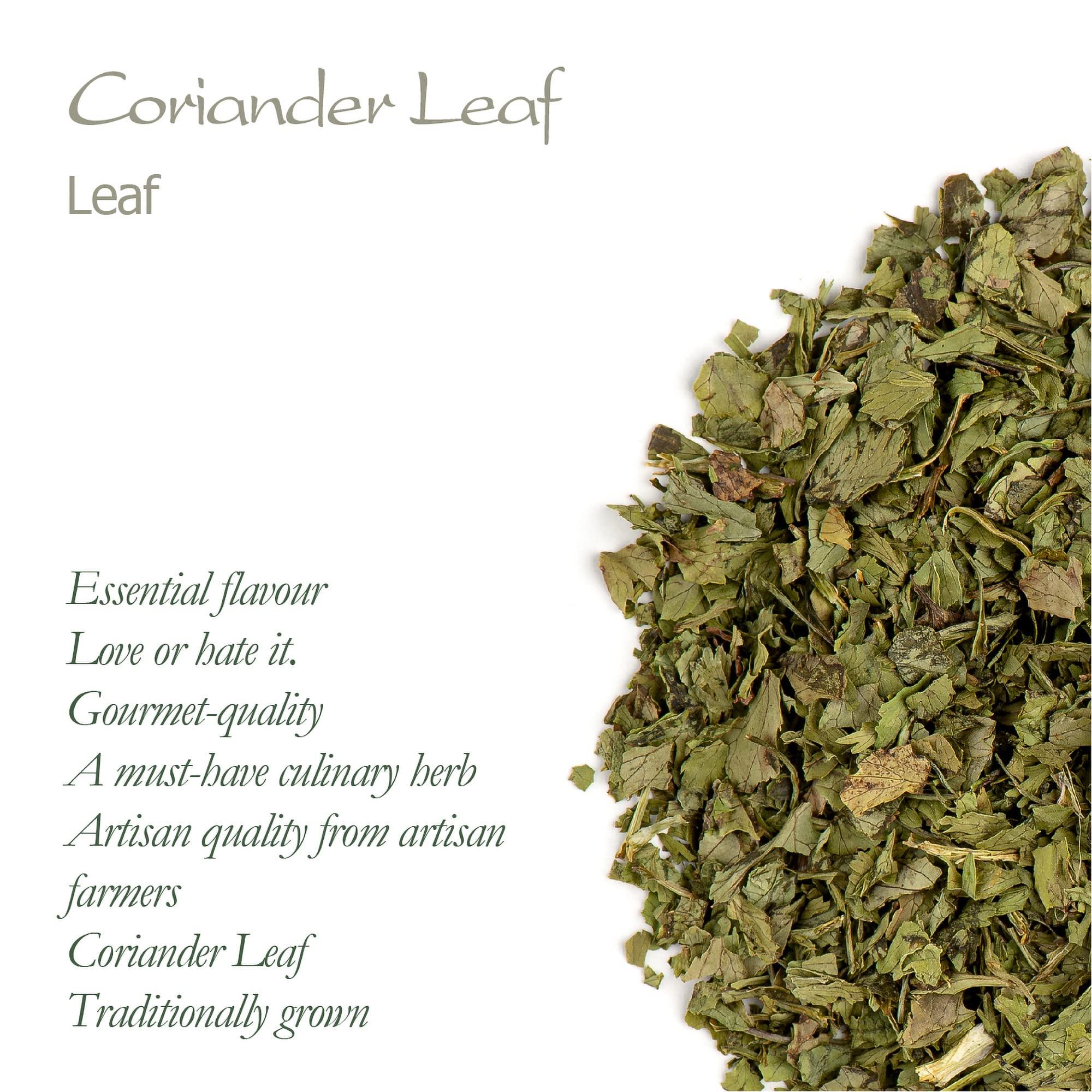 Valley of Tea Coriander Leaves Dried Organic Quality - Dried Cilantro Leaf 100g