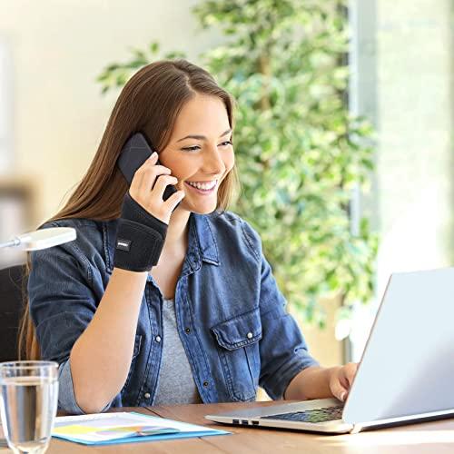 CERBONNY CERBONNY Carpal Tunnel Wrist Brace ,2Pack Wrist Support Brace Adjustable Wrist Strap Reversible Wrist Brace for Sports Protecting/Tendonitis Pain Relief/Carpal Tunnel/Arthritis-Right&Left