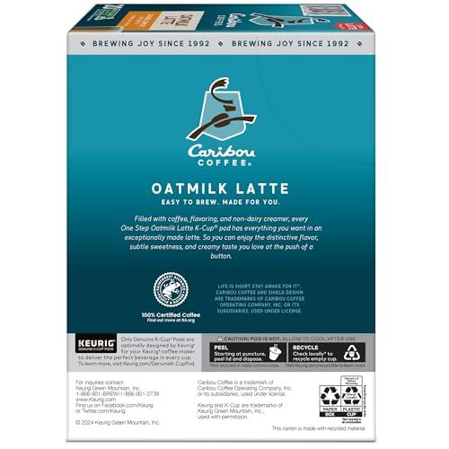 Caribou Coffee Caribou Coffee Caramel Comfort Oatmilk Latte, One Step Latte Single Serve Keurig K-Cup Pods, 20-Count Box