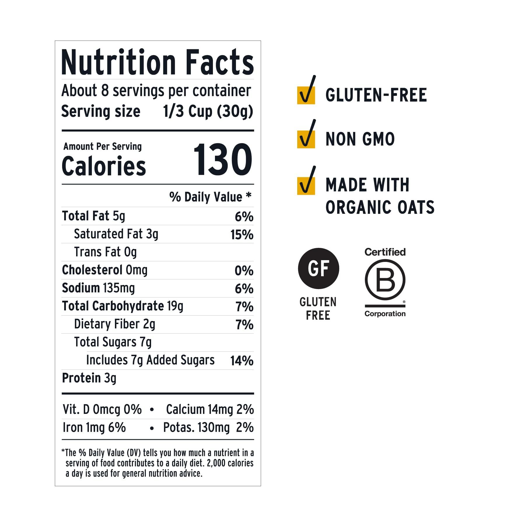 purely elizabeth. Purely Elizabeth Honey Almond + Probiotics Ancient Grain Granola, Gluten Free & Non-GMO, 8 Ounce(Pack of 6)