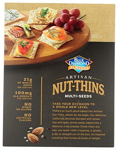 Blue Diamond Almonds Blue Diamond Gluten Free Nut Thin Cracker Crisps, Multiseed, 4.25 Iybce