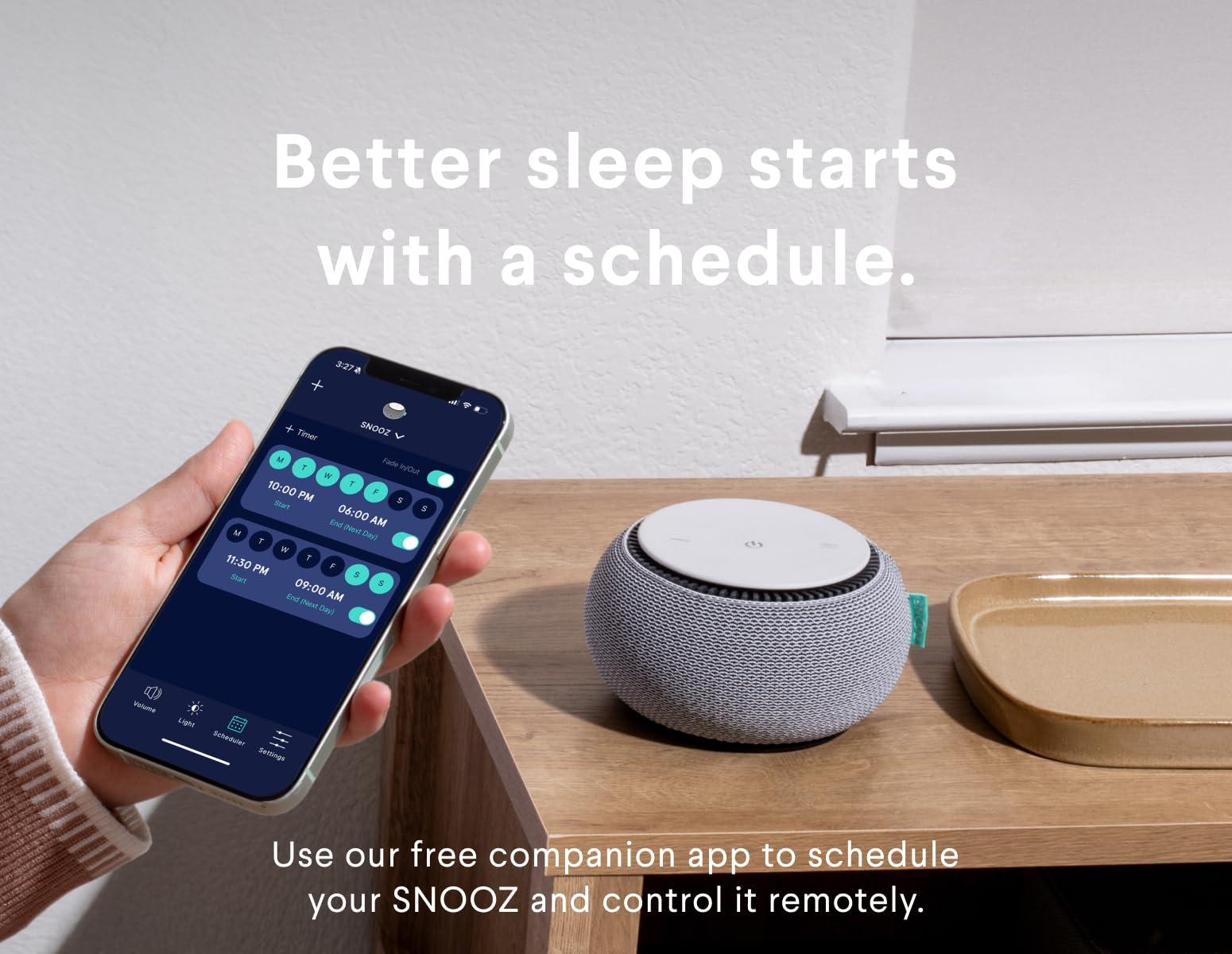 SNOOZ SNOOZ Original White Noise Sound Machine, SNOOZ Go Portable Noise Machine, and Travel Case Bundle