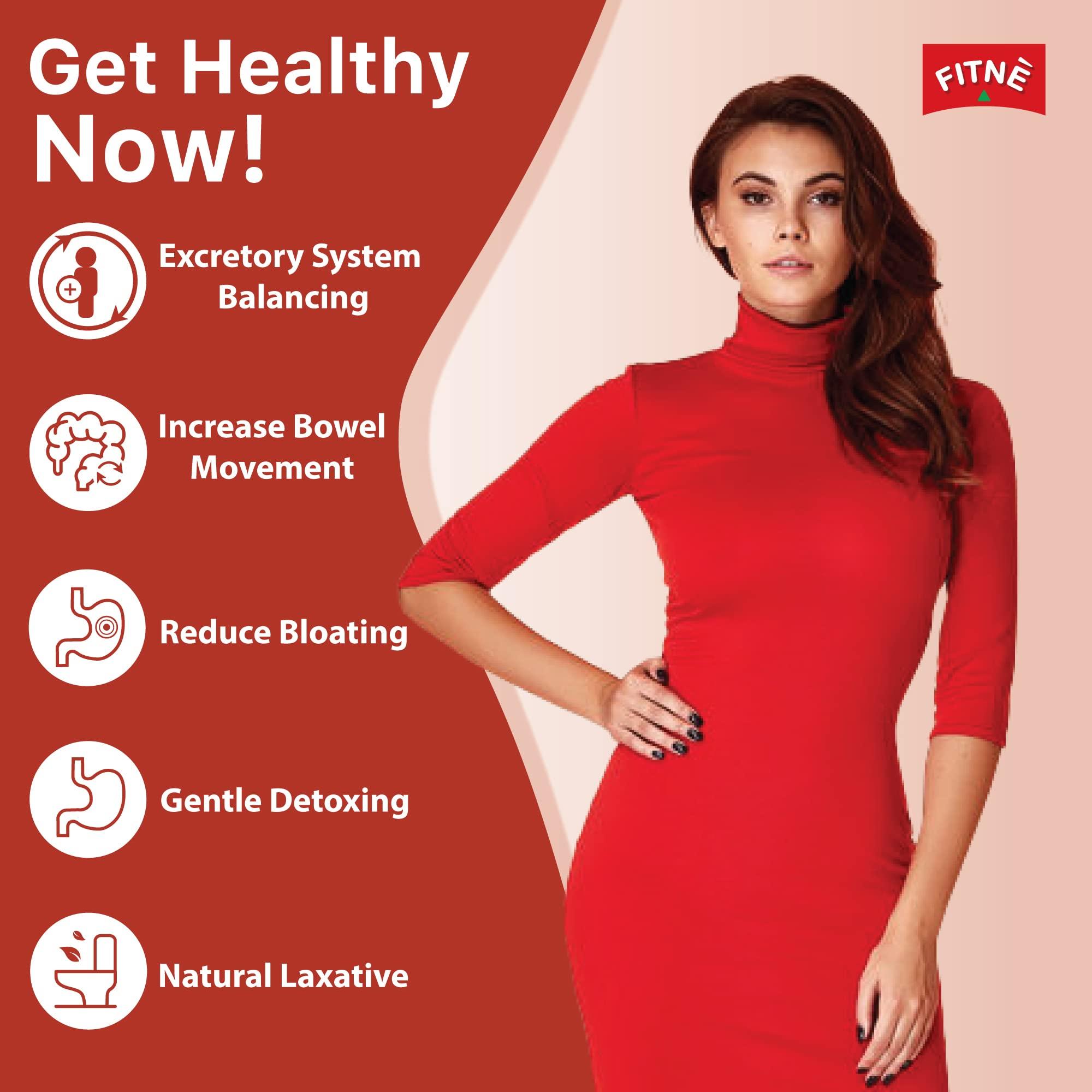 FITNÈ FITNE Original Herbal Tea Senna Infusion Healthy Wellness Beverage Natural Gentle Detox Cleanse No Calories Caffeine Free, 80 Tea Bags