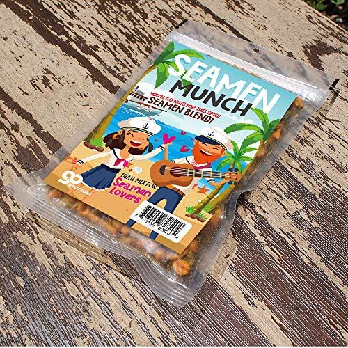 Gears Out Seamen Munch Spicy Trail Mix - Funny sea captain and ship design - Edible gifts for women - Spicy mix, Made in the USA