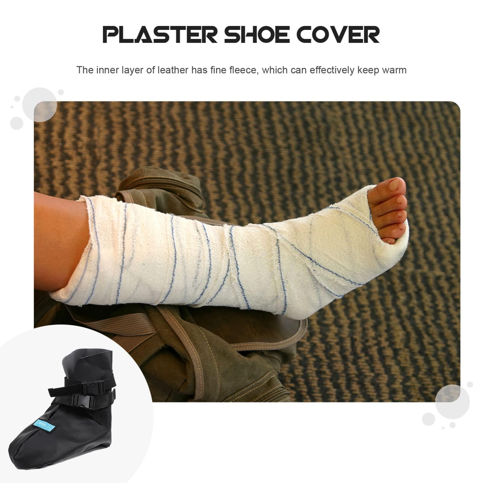 Beavorty Beavorty plaster warm shoe cover cast sock boot fracture boot cover foot supports fracture support broken toe shoes foot protectors for feet cast boot foot socks at night pu