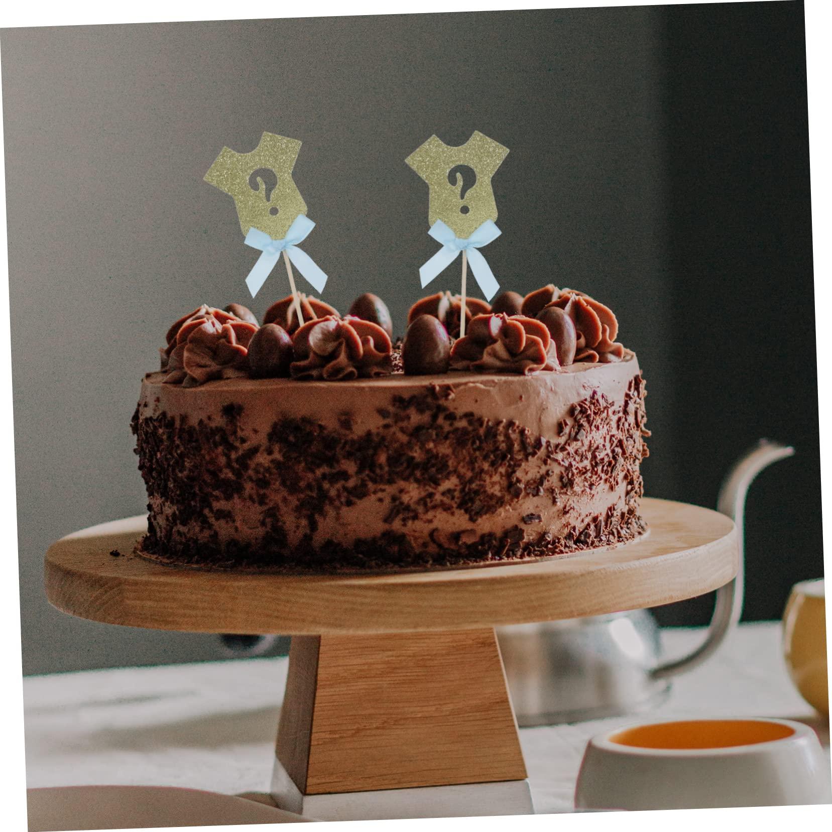 GANAZONO GANAZONO 4 sets Clothes Question Mark Cake birthday toppers for cakes birthday cupcake topper or blue cakes toppers pink happy birthday decorations cupcake toothpick baby Paper boy