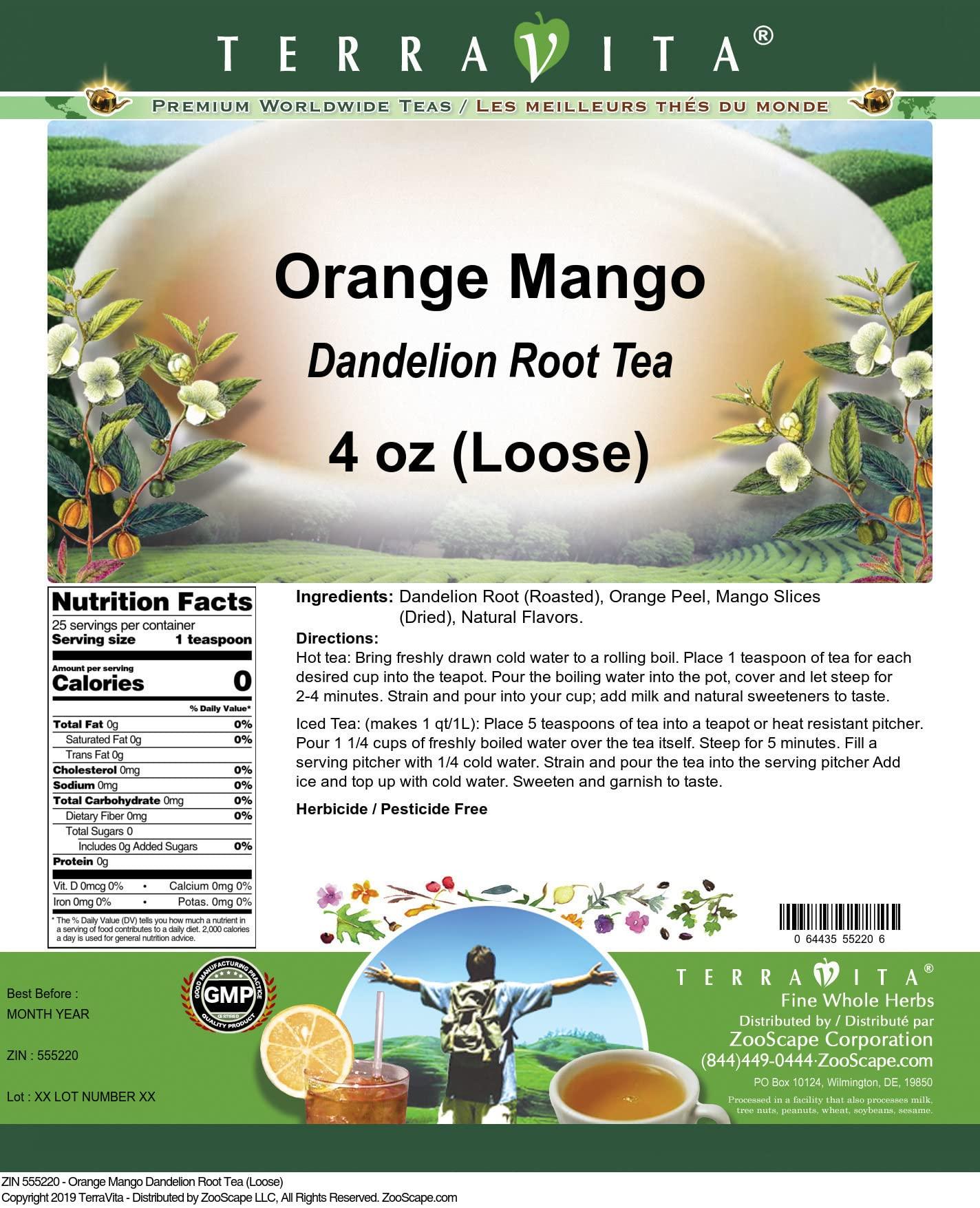 TerraVita Orange Mango Dandelion Root Tea (Loose) (4 oz, ZIN: 555220)