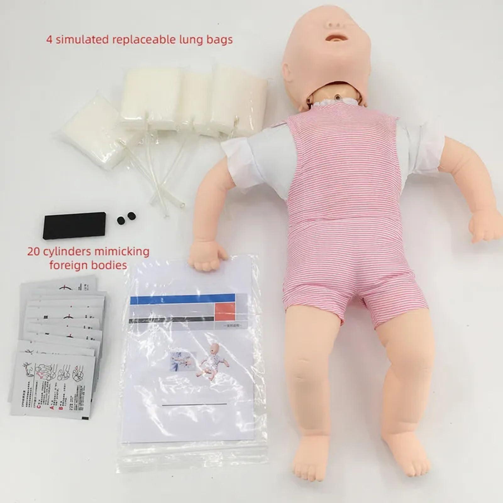 SUZLAZYR SUZLAZYR Infant First Aid CPR Manikin Training Dummy Infant Airway Obstruction Mannequin for CPR Practice and Choking Rescue Procedures