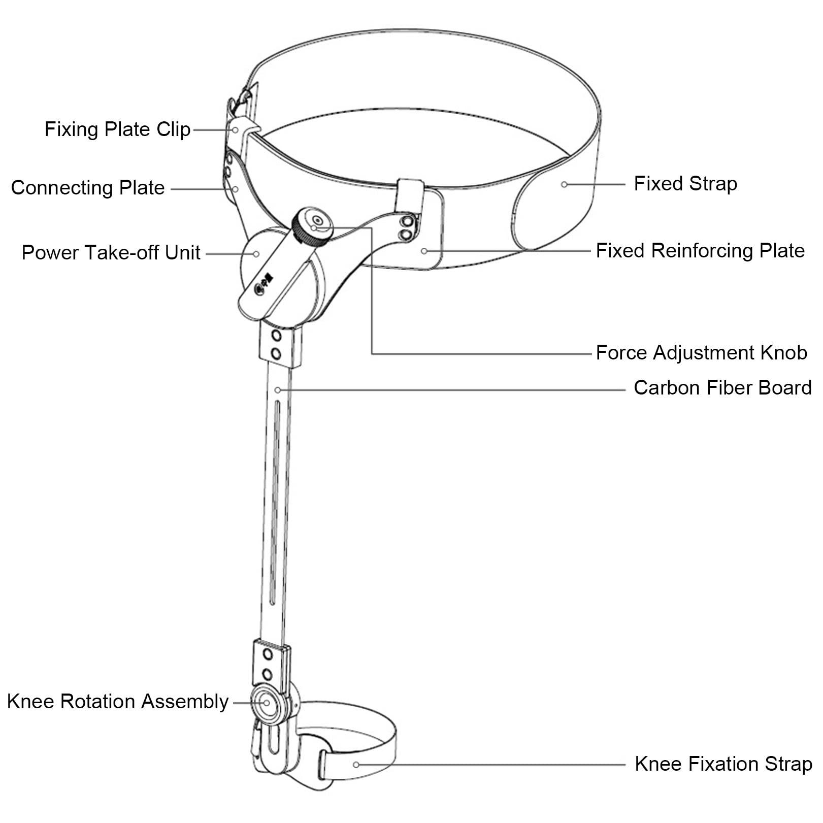 IINCOOY IINCOOY Bionic Body Power Walking Aids Stroke Hemiplegia Walker Lower Limb Rehabilitation Training Leg Walking Lifting for Elderly (Color : Right, Size : Large)