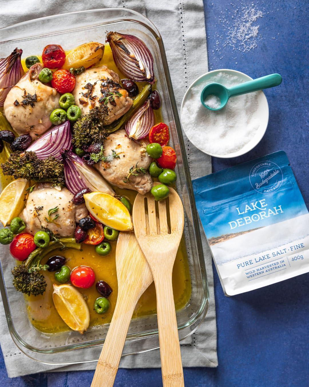 Lake Deborah Pure Mineral Salt from Lake Deborah, Australia - Wild Harvested Lake Salt - 100% Natural, Microplastics, Heavy Metals and Pollutant-Free, Perfect for Cooking and Baking - 400g