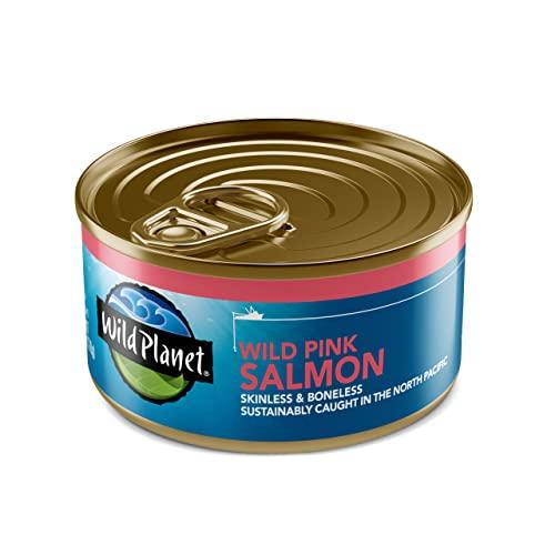 Wild Planet Wild Planet, Wild Pink Salmon, Canned Salmon, Sustainably Wild-Caught, Non-GMO, Kosher 6 Ounce, (Pack of 12)