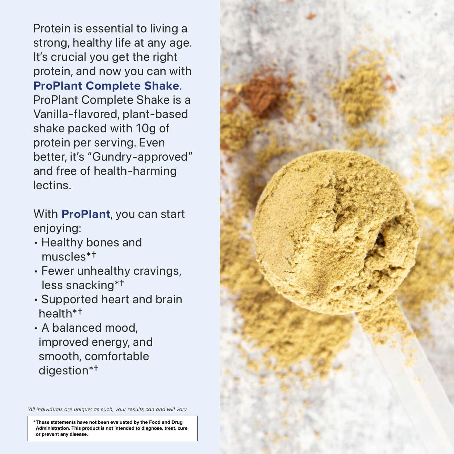 Gundry MD Gundry MD® Pro Plant Complete Shake™ High-Fiber Plant Protein Blend, 20 Servings (Vanilla)