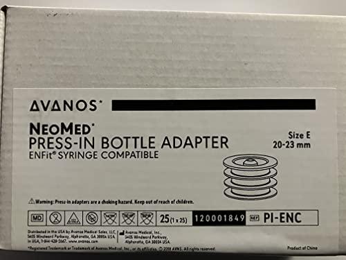 Neomed ENFit Press-in Medicine Bottle Adapter - 20mm-23mm - Box of 25