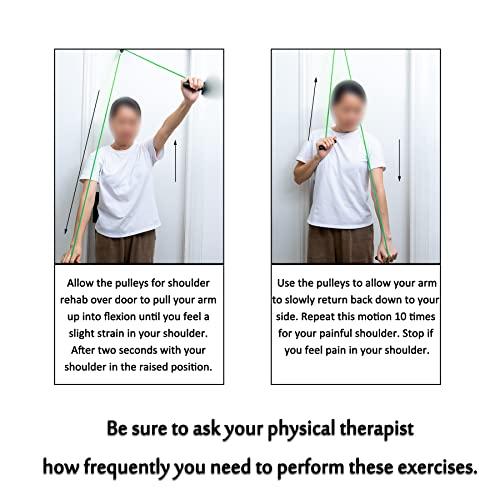 Hshbxd Shoulder Pulley Over The Door Physical Therapy System, Exercise Pulley, Alleviate Shoulder Pain and Facilitate Recovery from Surgery (Green)