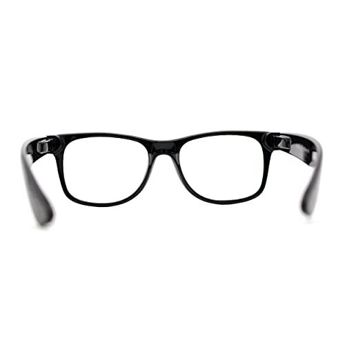 SA106 Classic Hipster Horn Rim Reading Glasses Black +1.5