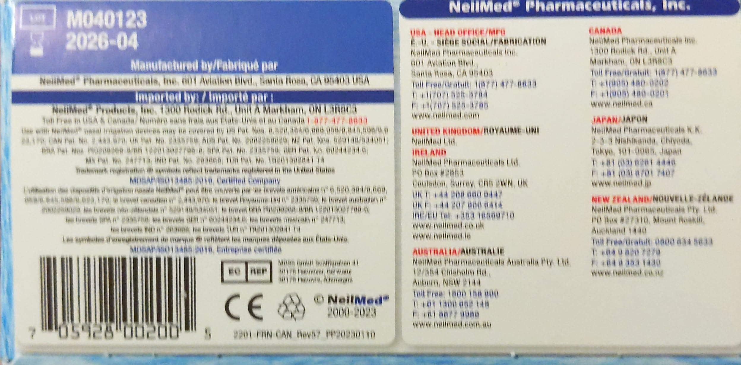 Iaerlllt NeilMed Sinus Rinse All Natural Relief Premixed Refill Packets 100 Each