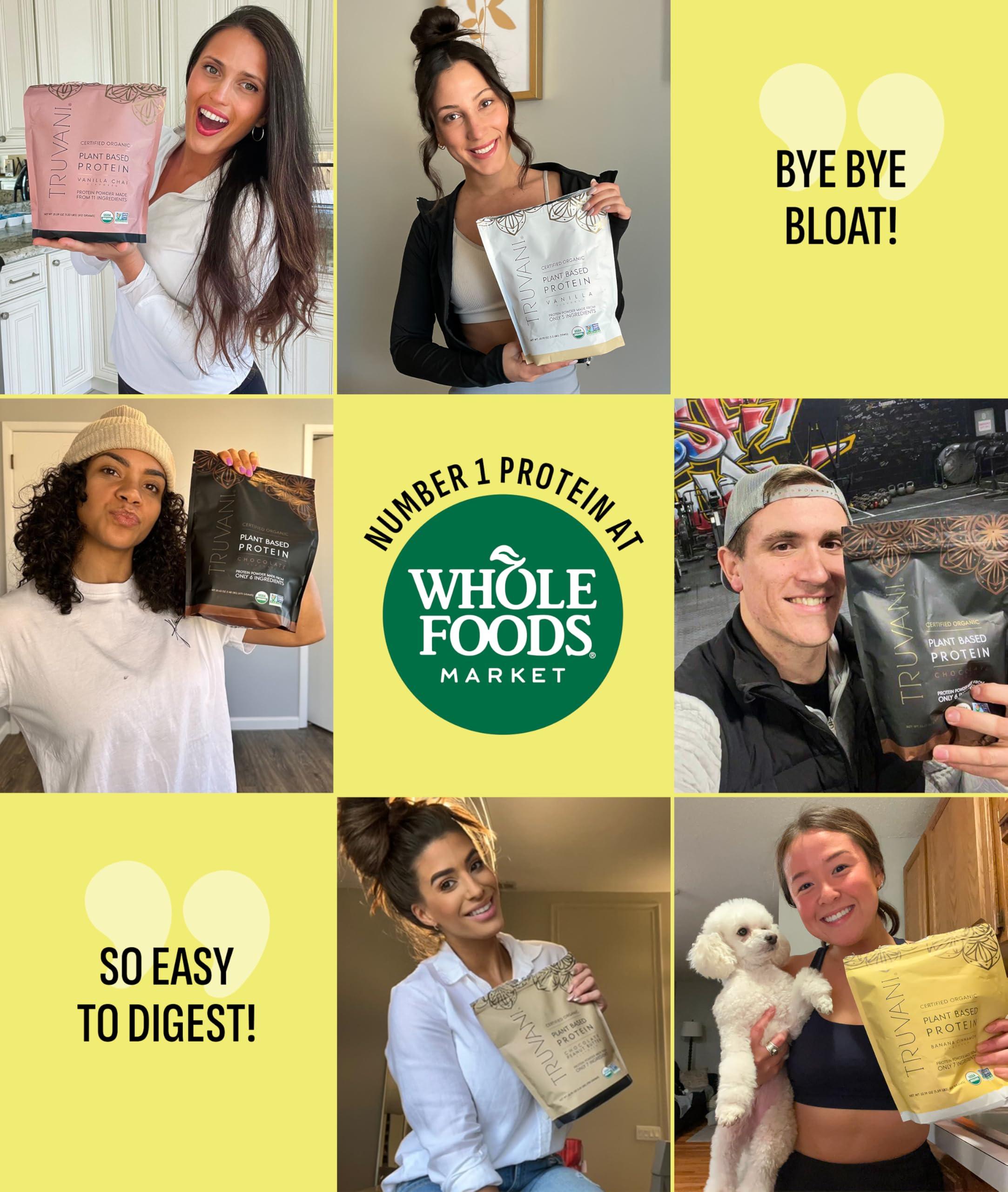 Truvani Truvani Vegan Pea Protein Powder | Lemon Cookie | 20g Organic Plant Based Protein | 20 Servings | Keto | Gluten & Dairy Free | Low Carb | No Added Sugar