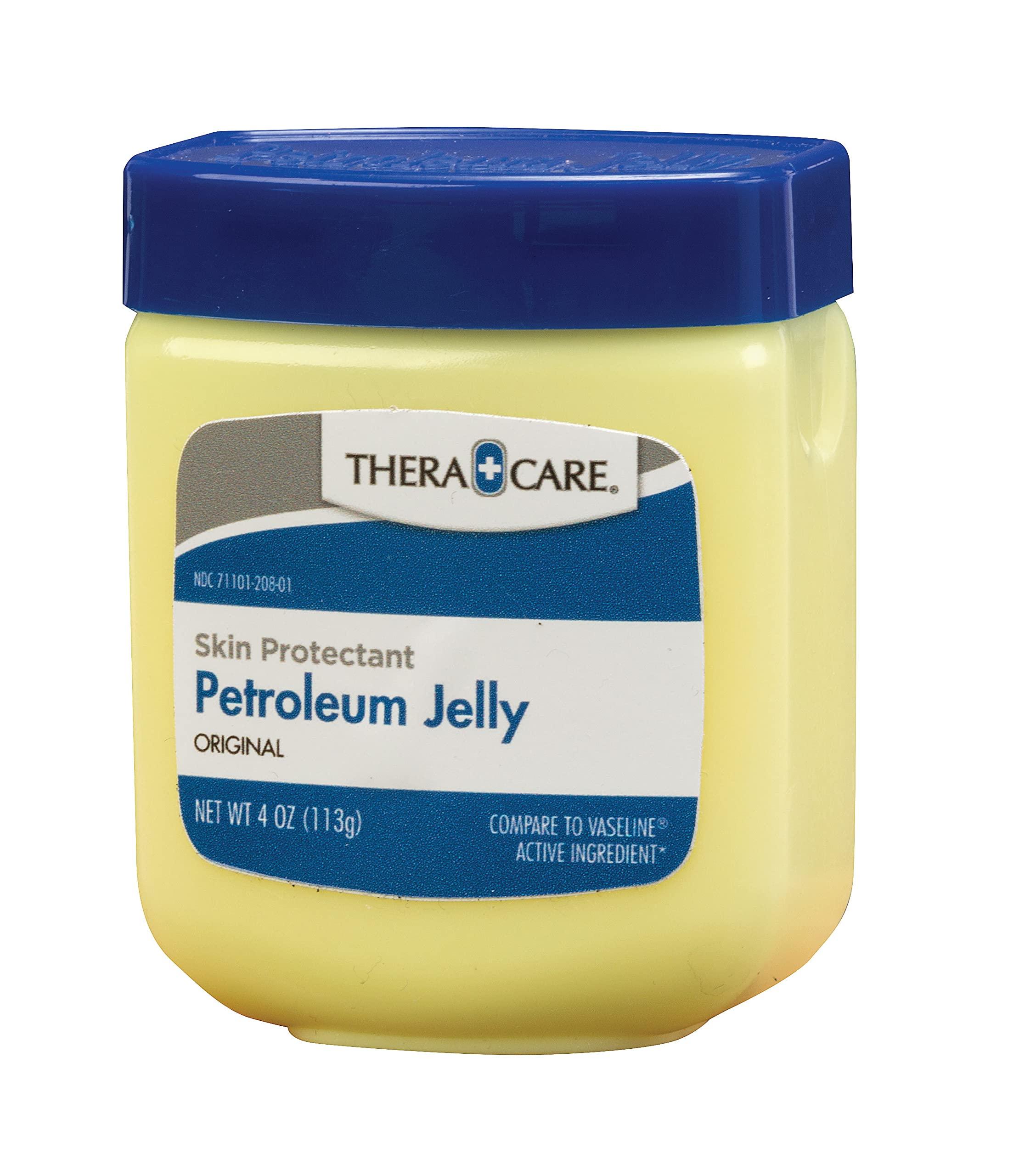 Thera Care Thera Care Petroleum Jelly Skin Protectant | Ideal for Dry, Itchy, Sensitive Skin | Provides Dry Skin Relief | Protects Minor Cuts, Scrapes & Burns | 4 oz.