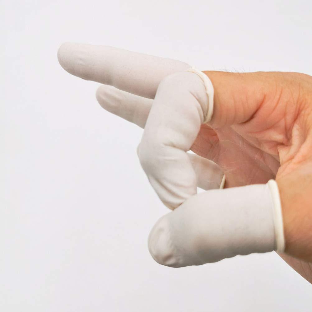 Milisten Milisten Finger Protector fingertip Gloves Rubber Finger Tips hot Glue Finger caps Silicone Finger Sleeve Latex Finger Gloves Finger cots Medium Finger cots Large Thumbnails Cosmetic Man