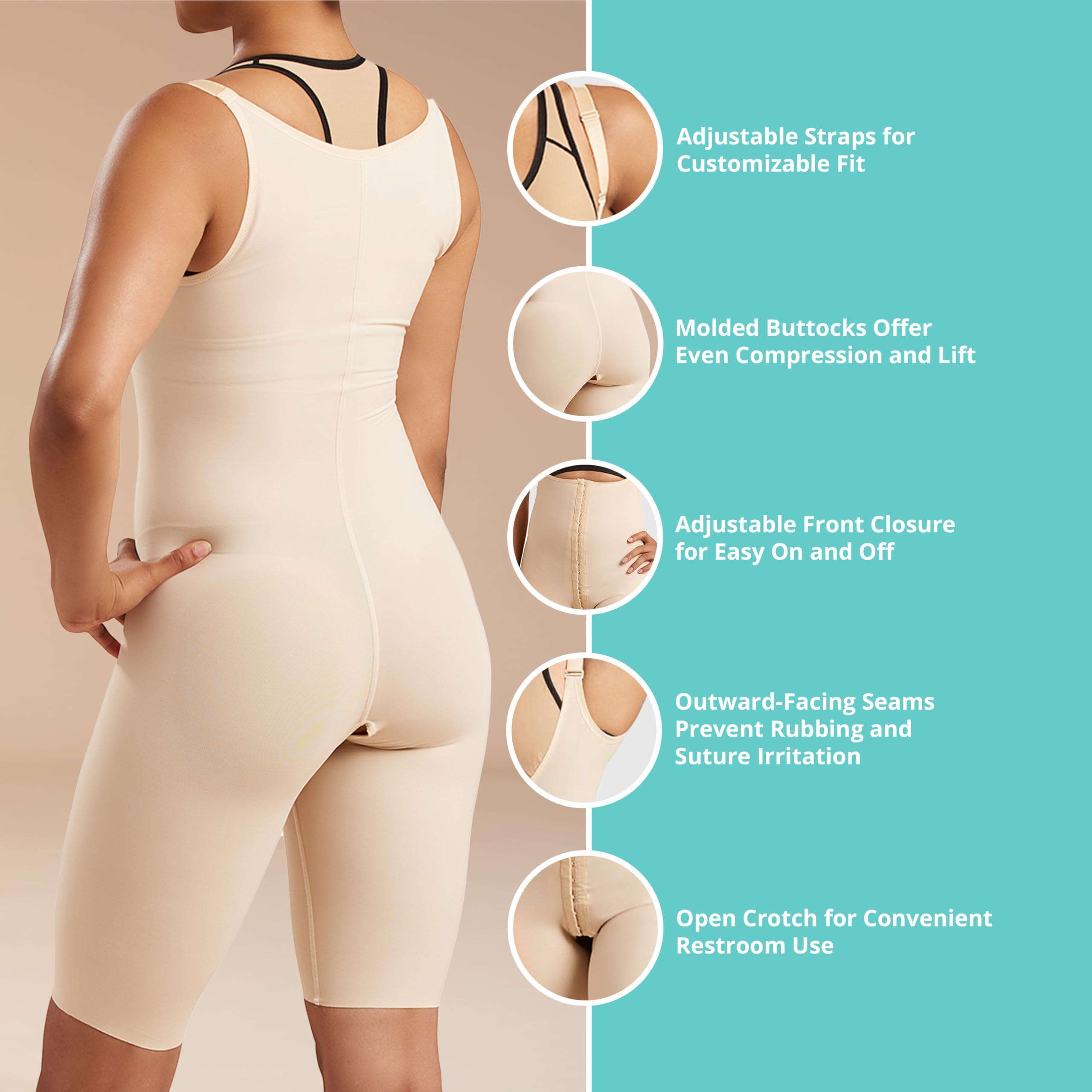 MARENA Marena Womens Girdle with High Back, Short-Length - Post Surgical Shapewear Support, Targeted Compression, Easy Application, Helps Promote Healing & Recovery Beige, XX-Small